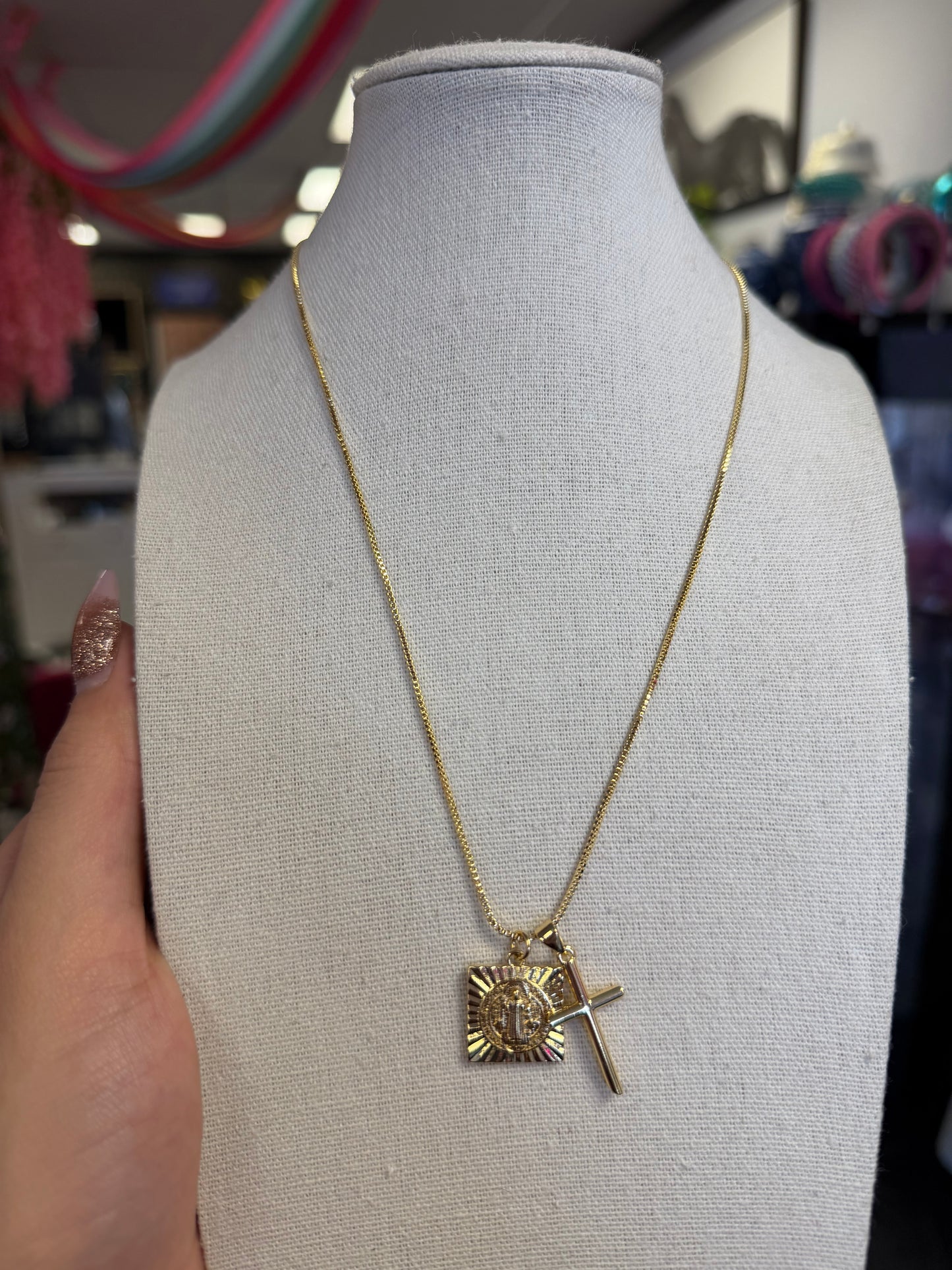 Gold Saint Benedict Necklaces