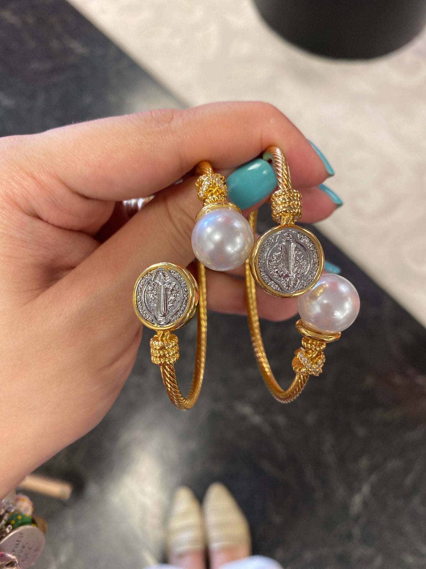 Saint Benedict Cable Crystal Bracelet