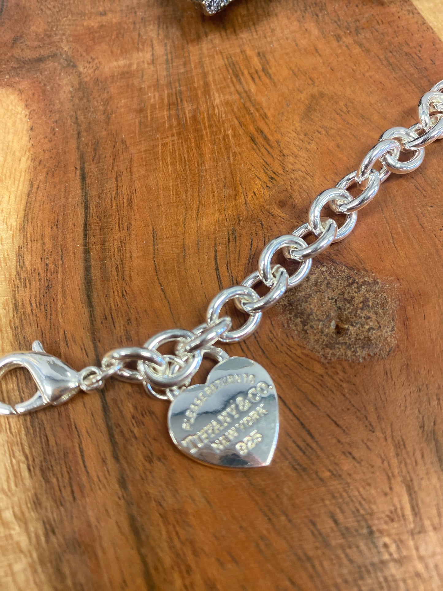 Pink Heart Link Lobster Clasp Necklace