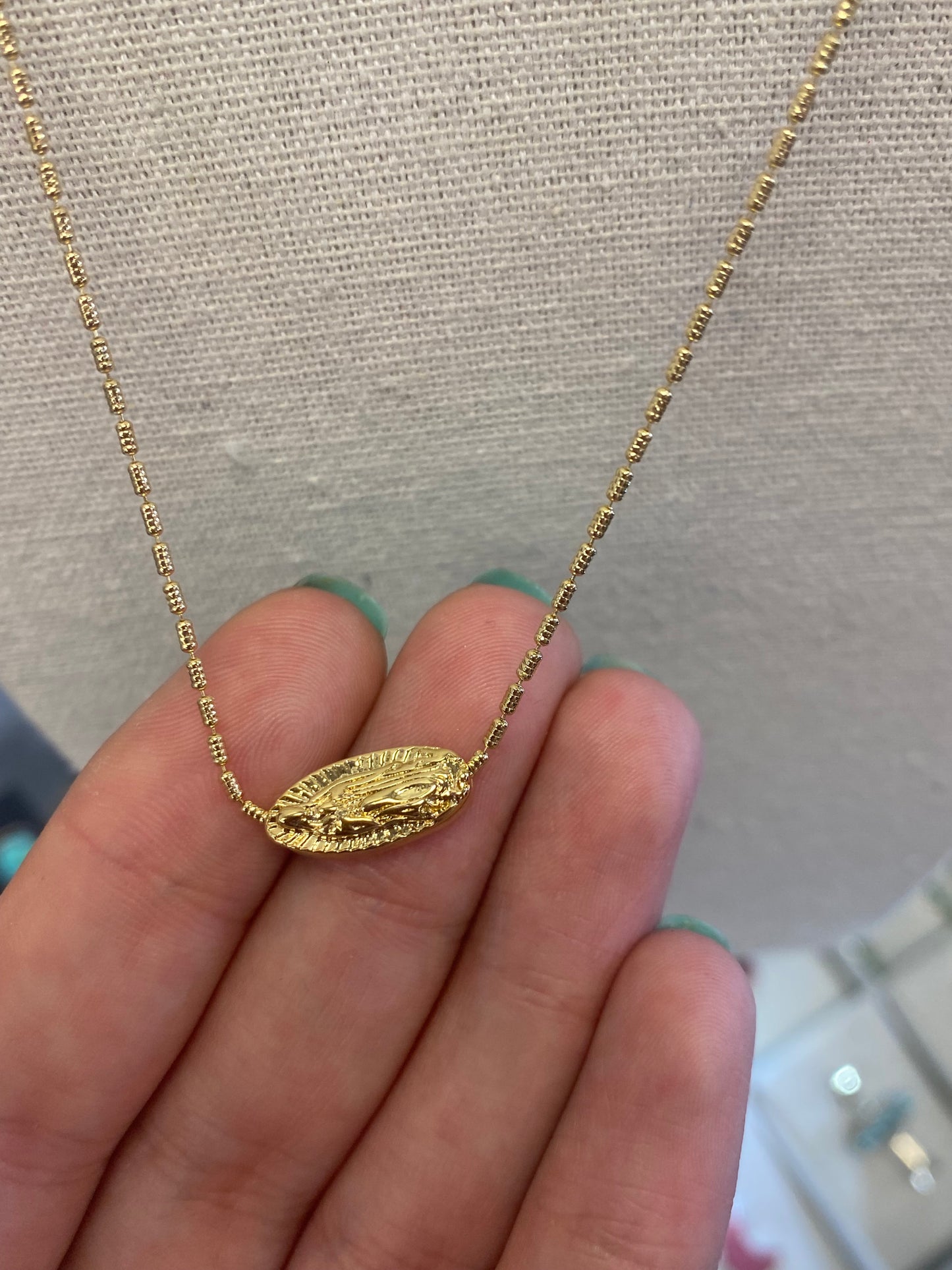 Gold Adjustable Mary Necklace