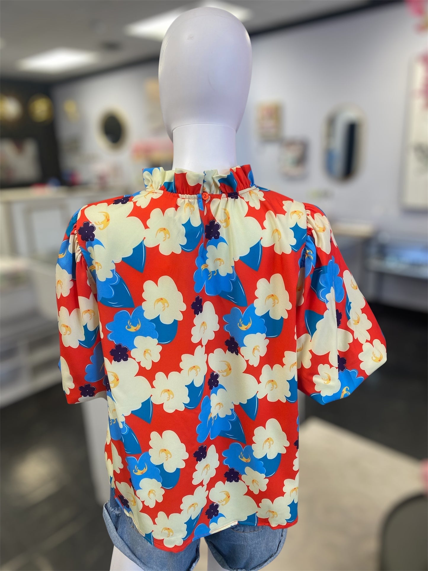 Floral Print Woven Top
