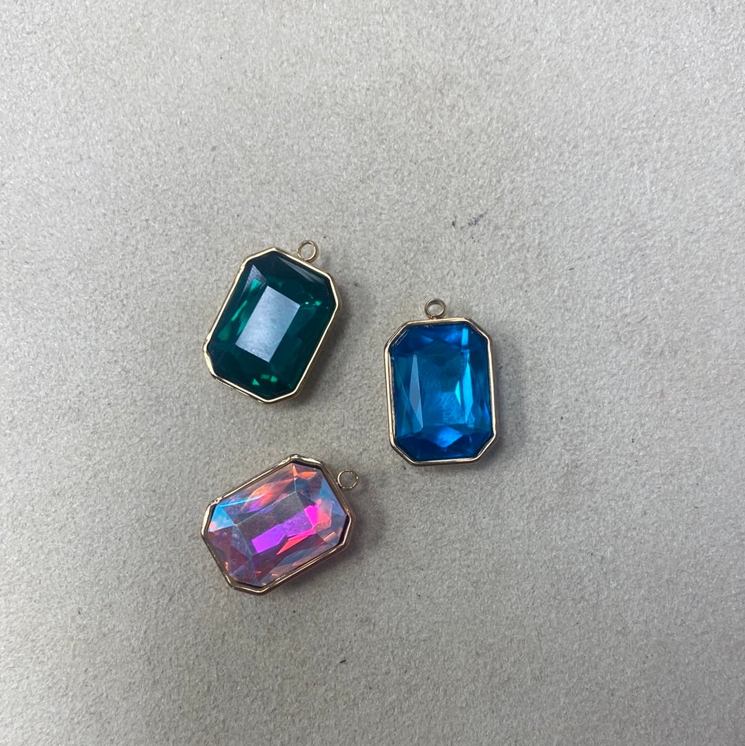 Gold Stone Charms