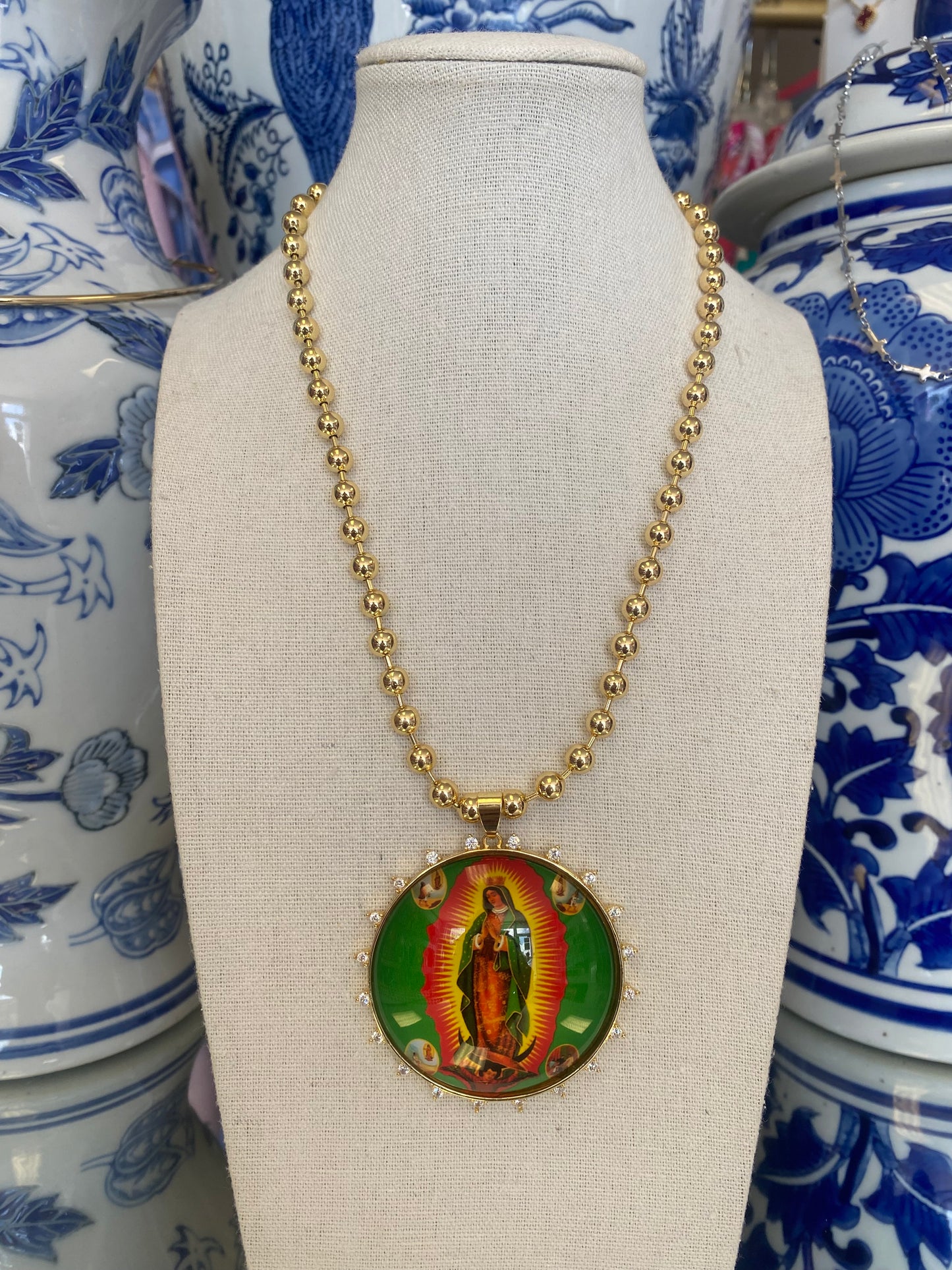 Religious Ball Chain Huge Pendants Necklaces
