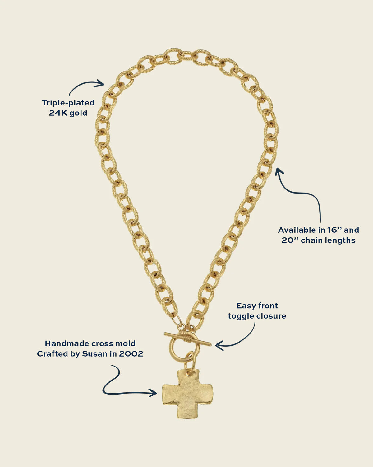 Cross Toggle Necklace