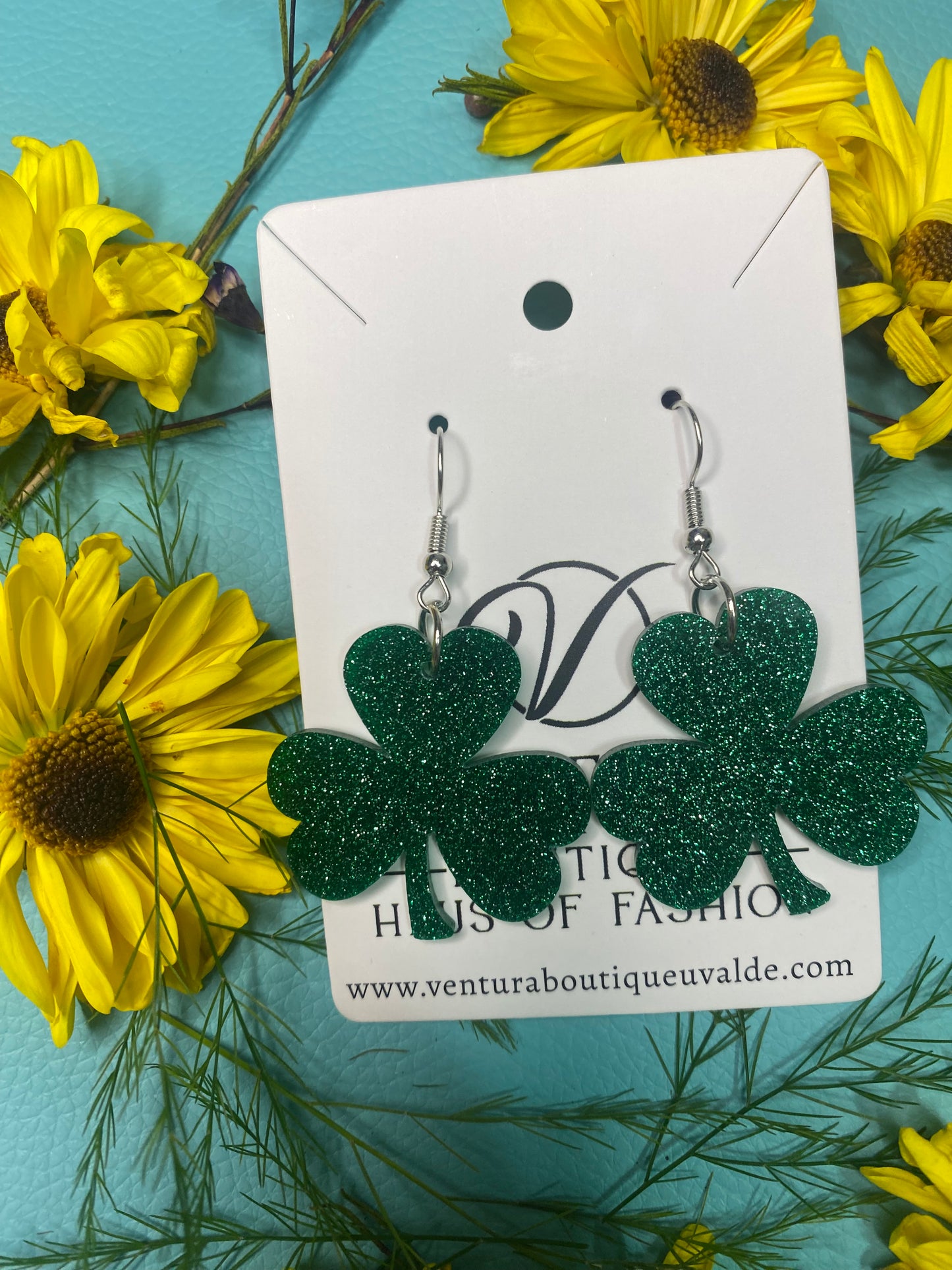 Four Leaf Clover Hook Earrings