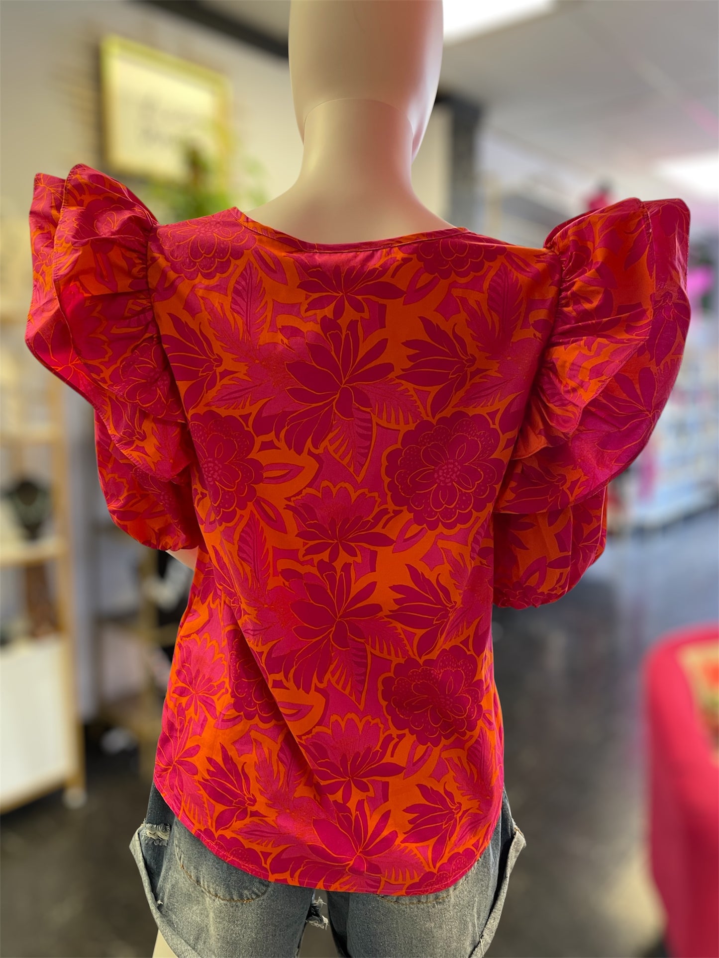 Puff Sleeve Floral Blouse