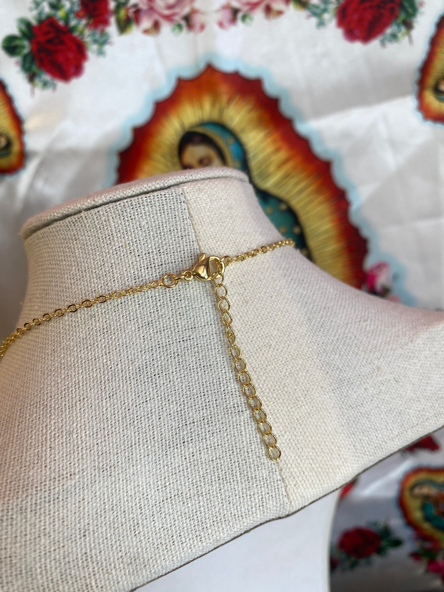 Crystal Cross & Crown Necklace