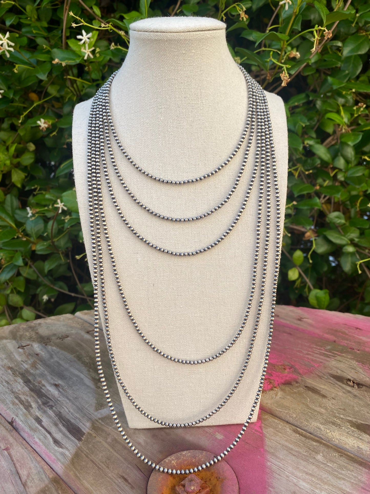 3 mm Navajo | Navajo Style Handmade Navajo Style Pearls Necklace | Varying Lengths