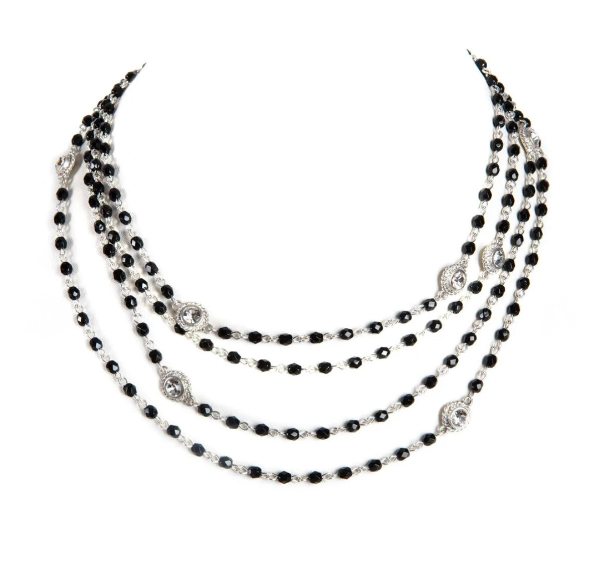 Magdalena - 4mm Crystal Jet Black Silver