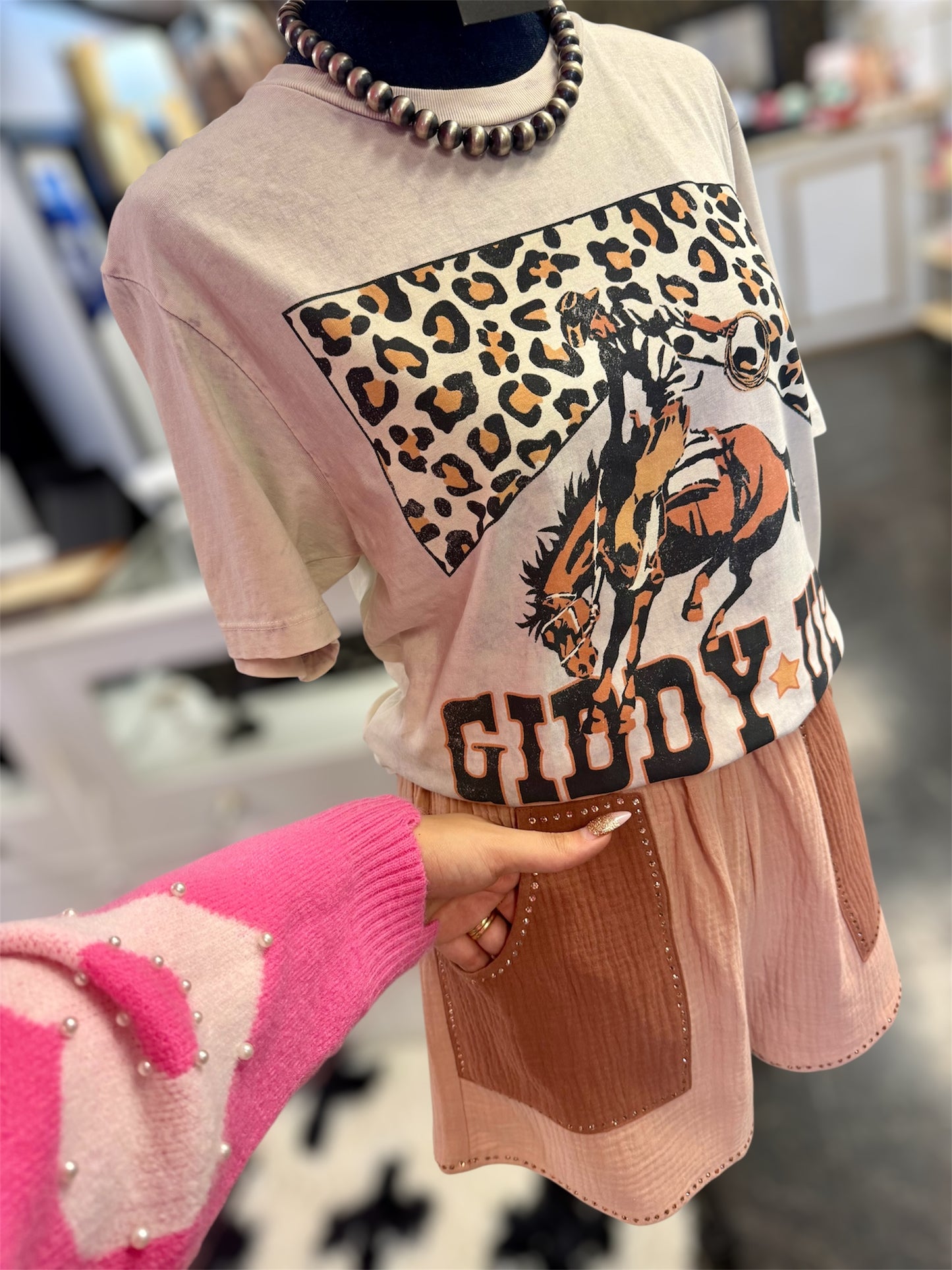 Short Sleeve Graphic Giddy Up Shirt
