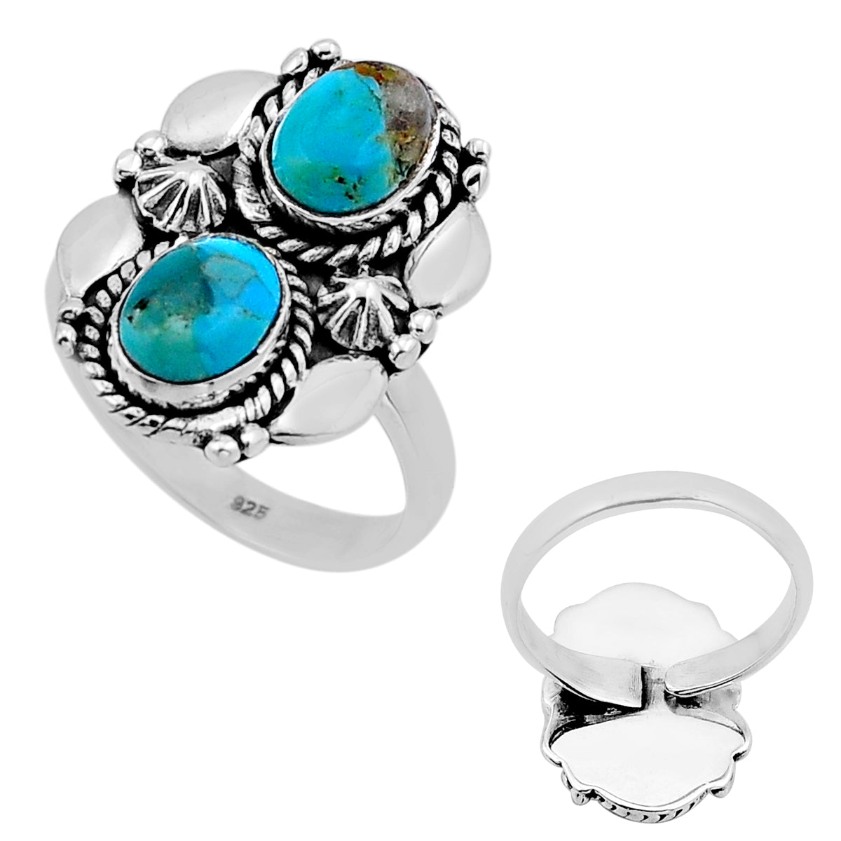 Arizona turquoise 925 silver adjustable ring