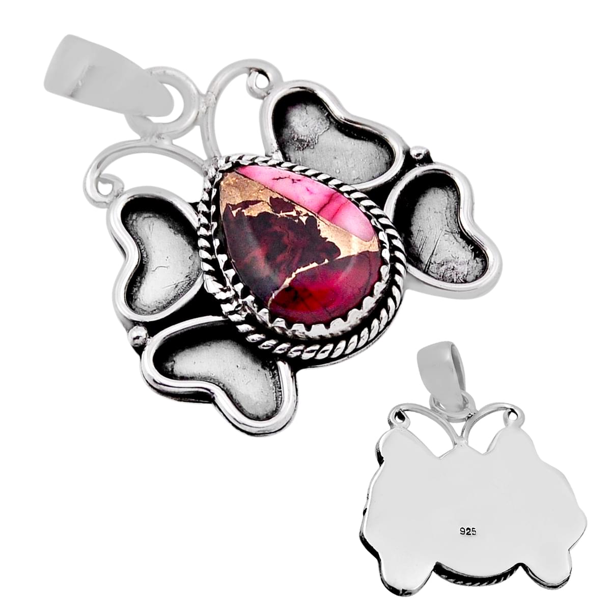 rose dahlia 925 sterling silver butterfly pendant jewelry