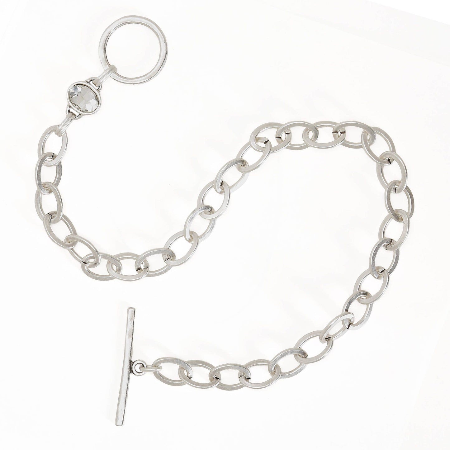 Handmade Crystal Brass Necklace - 4019