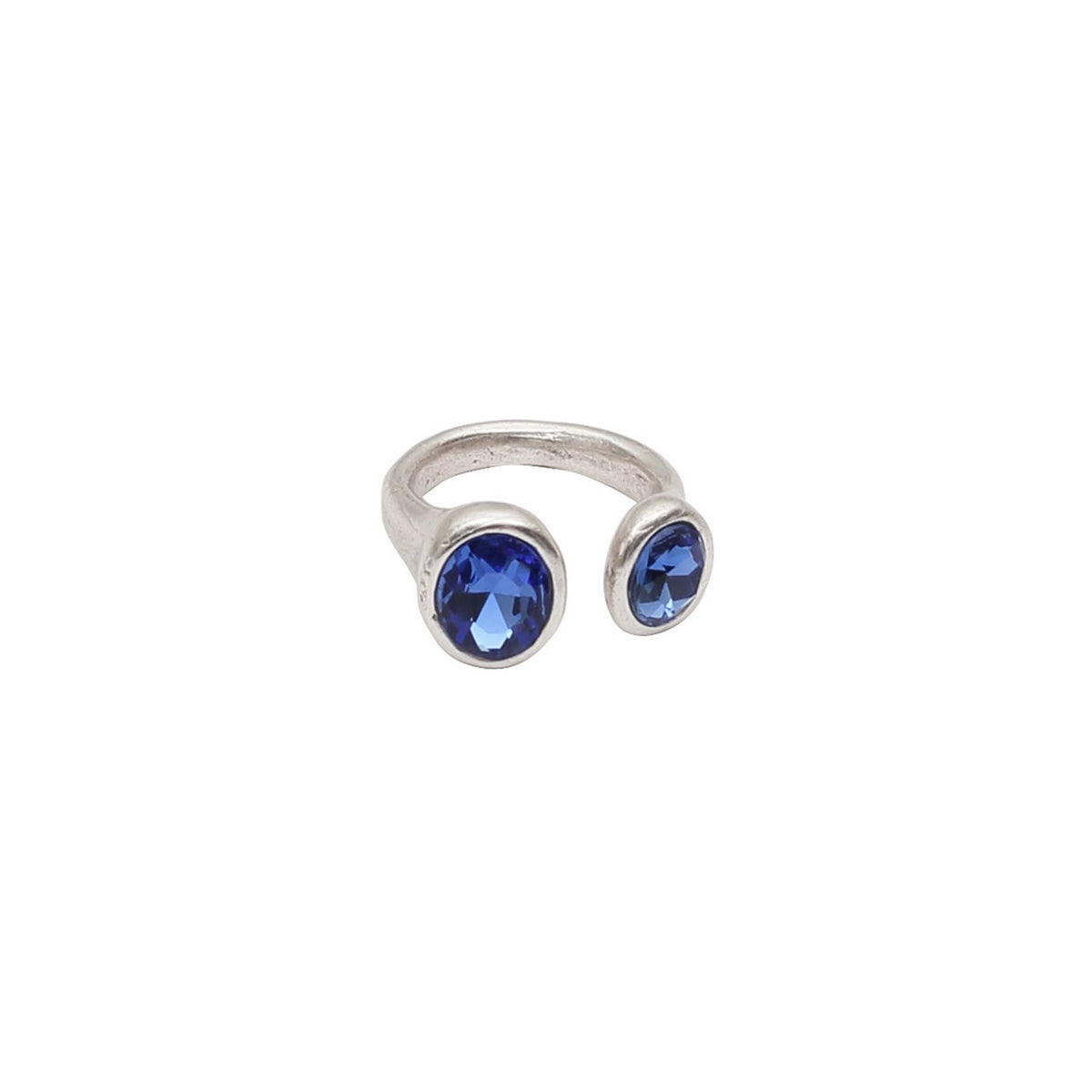 Handmade Brass Ring In Silver Plated - NR6112