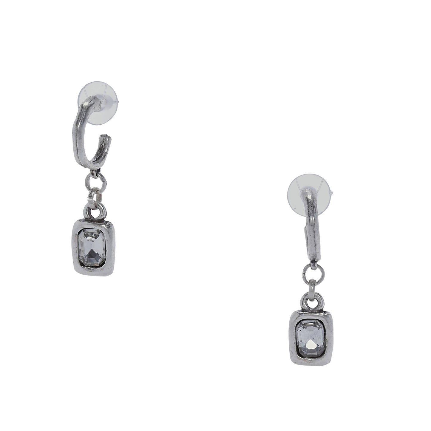 Handmade Crystal Pewter Earrings - 1869