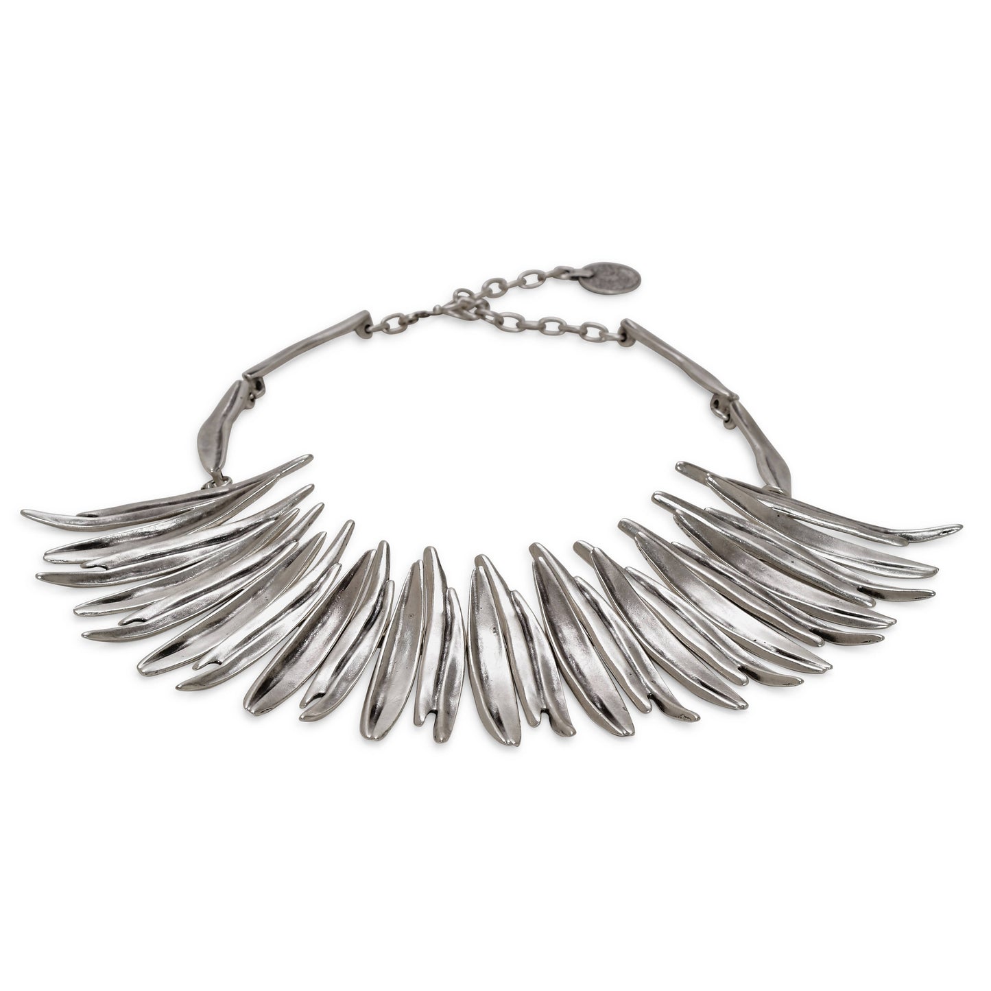 Handmade Fire Pewter Necklace - 1549