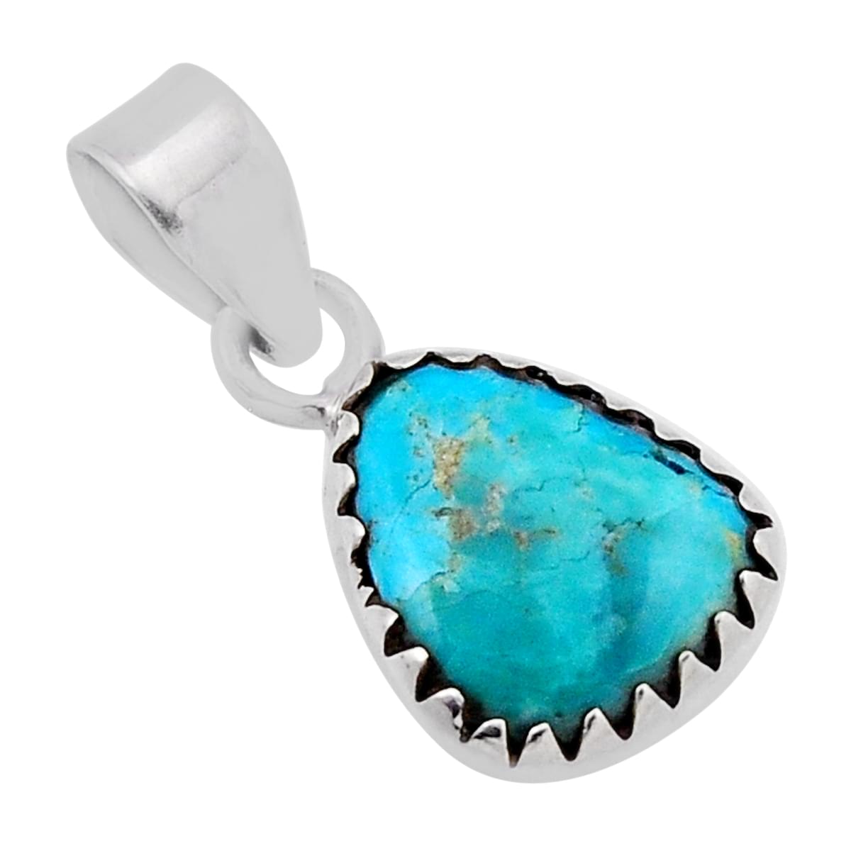 golden hills turquoise 925 sterling silver pendant