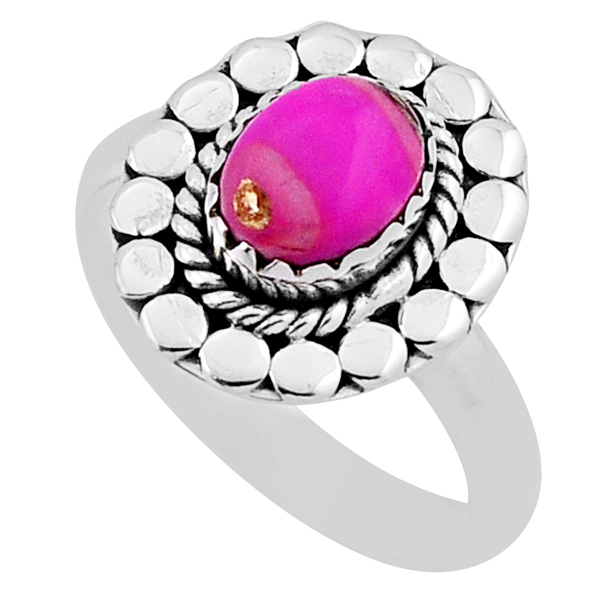 solitaire cotton candy turquoise oval sterling silver ring size 8