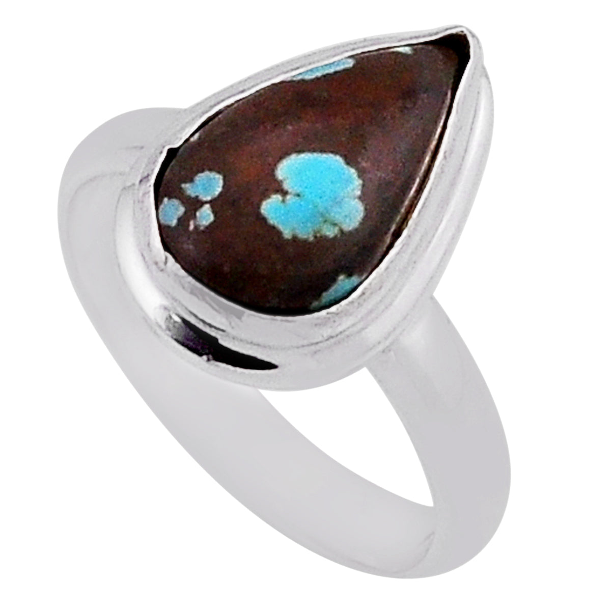 solitaire no.8 turquoise 925 sterling silver ring jewelry size 7