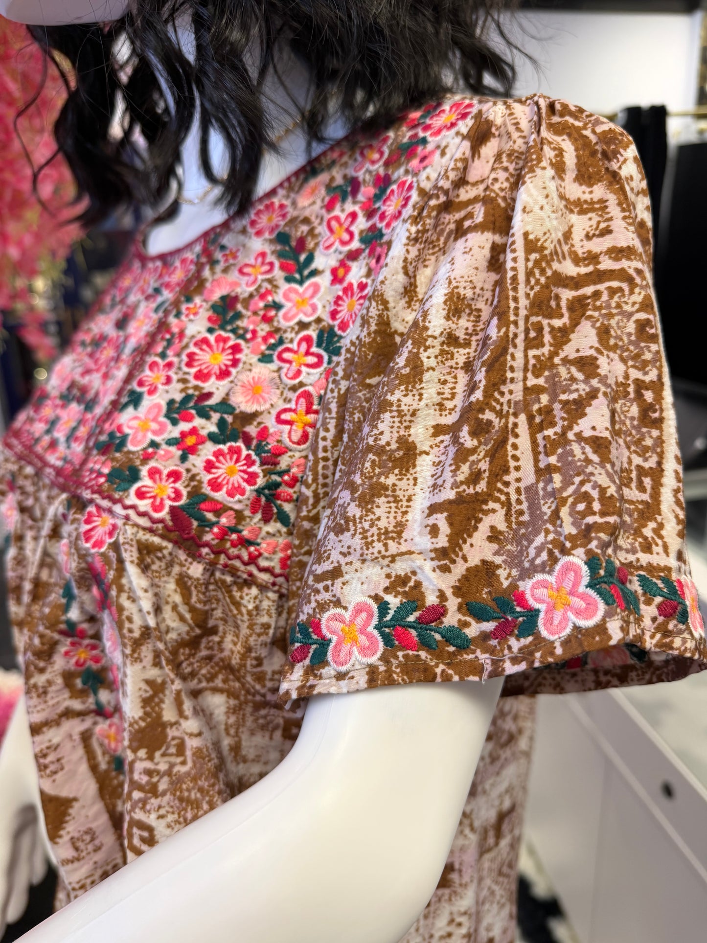 Roman Embroidered Floral Top