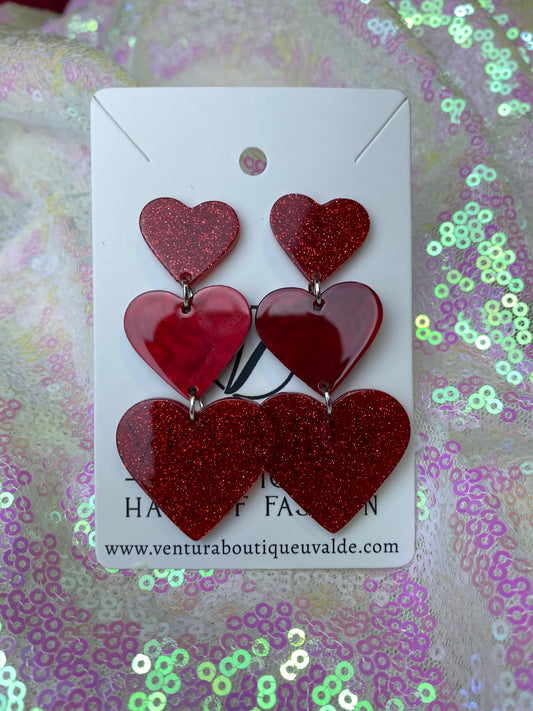 Dangle Heart Earrings
