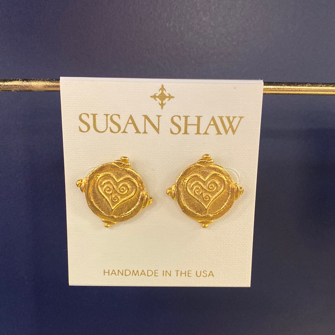 Susan Shaw heart earrings