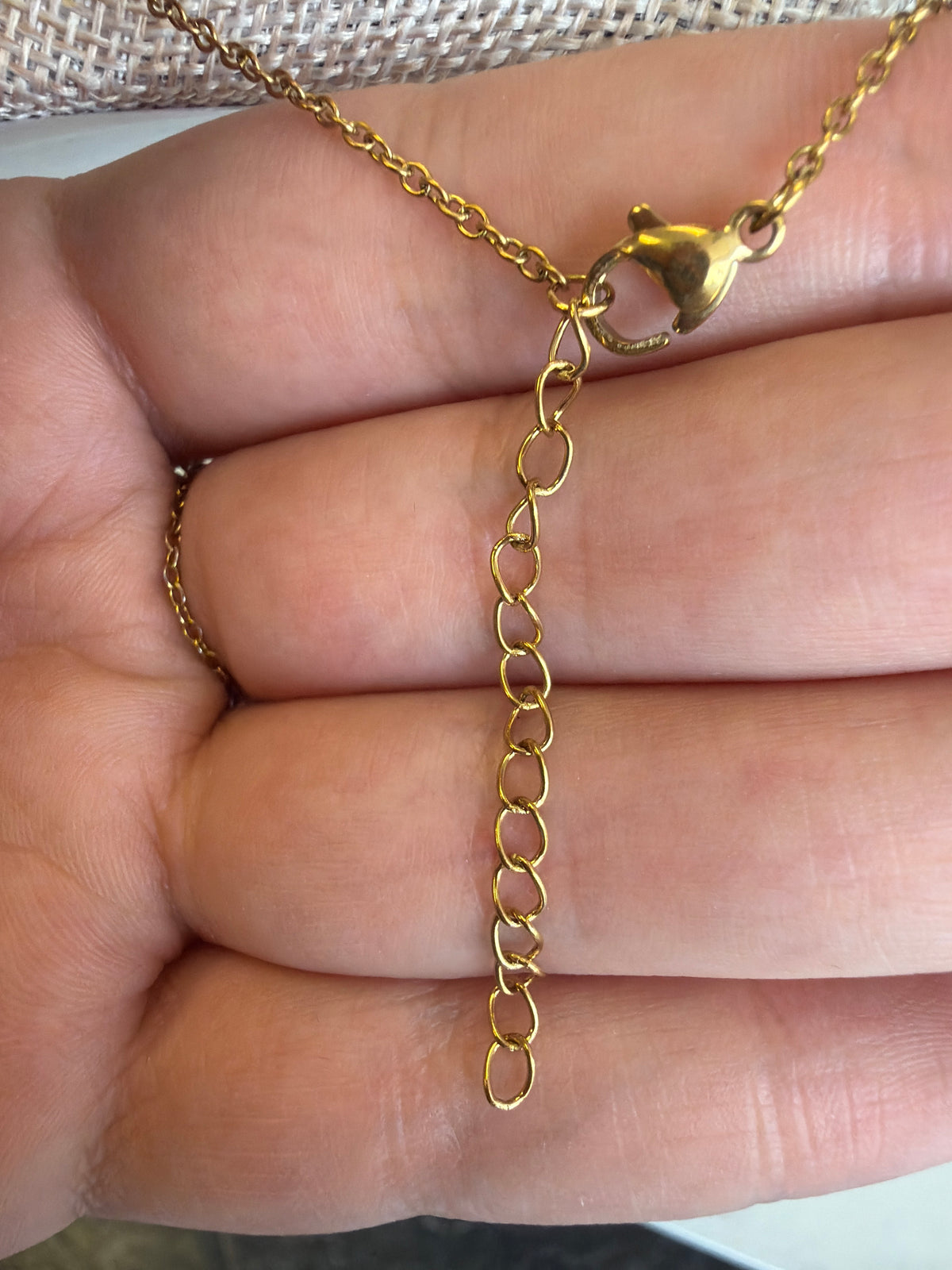 Stainless Steel Gold Plated MAMA Necklace