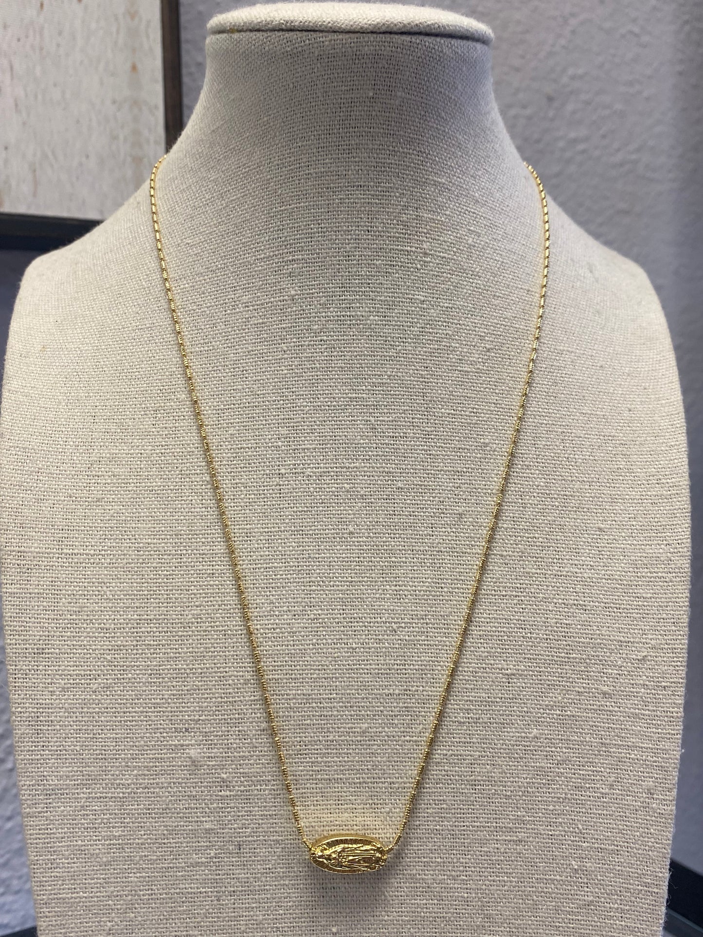 Gold Adjustable Mary Necklace