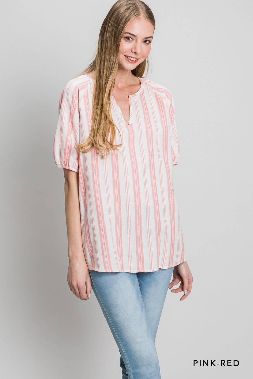 Women's cotton jaquard short sleeve top