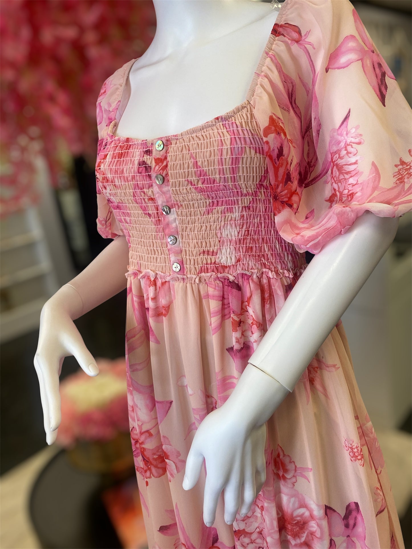 Elenor Rose Pink Tea Maxi Dress