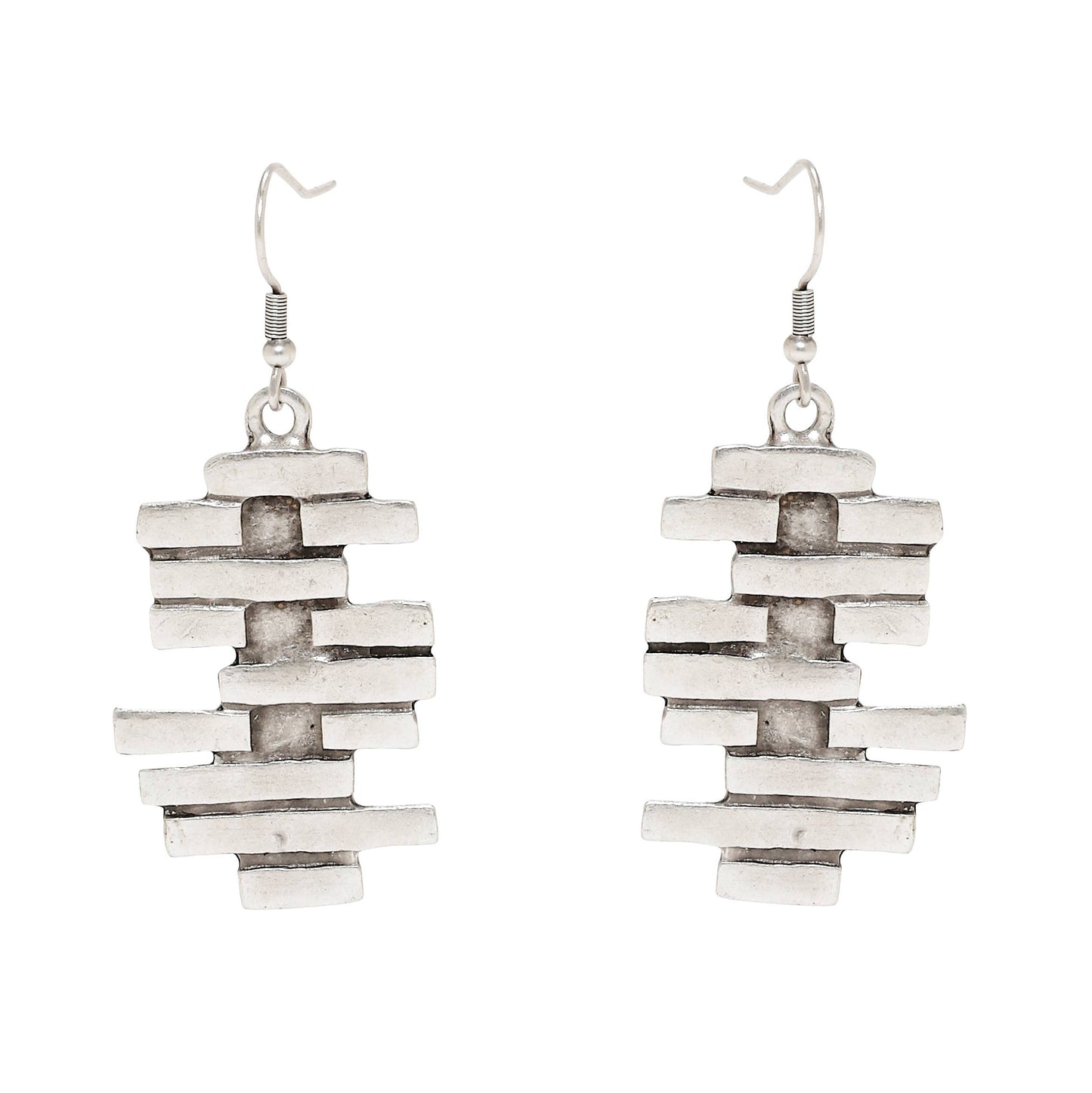Handmade Pewter Earring - 4513