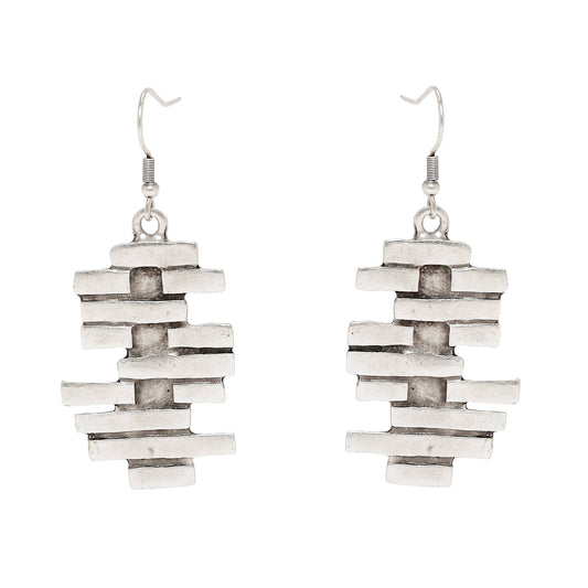 Handmade Pewter Earring - 4513