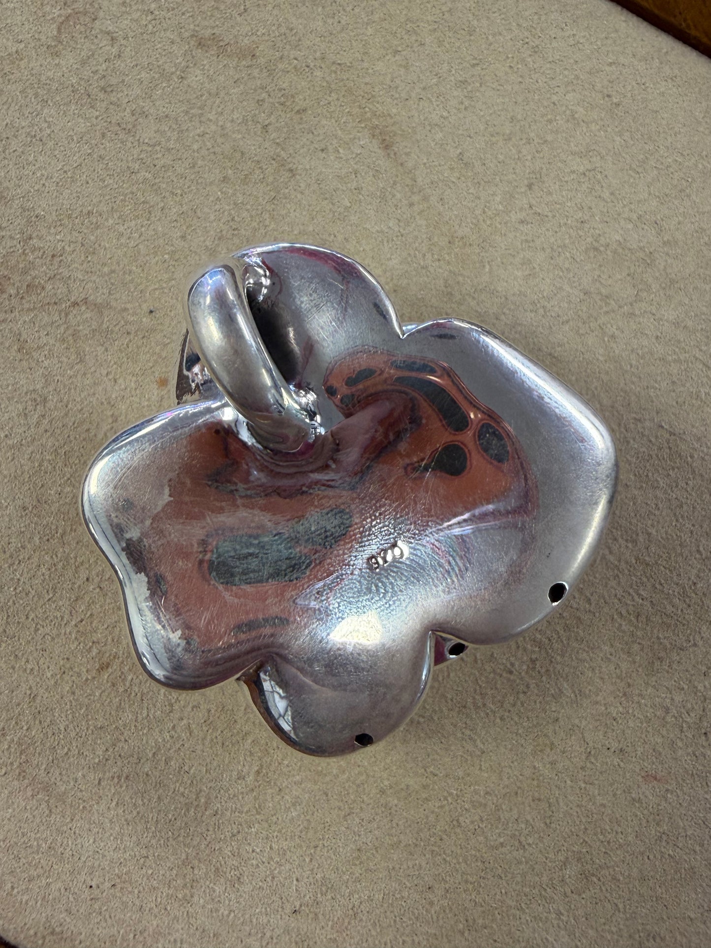 Sterling Silver Halo Rose Slider Pendant