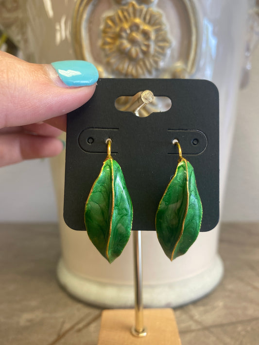 Leaf Hoop Earrings