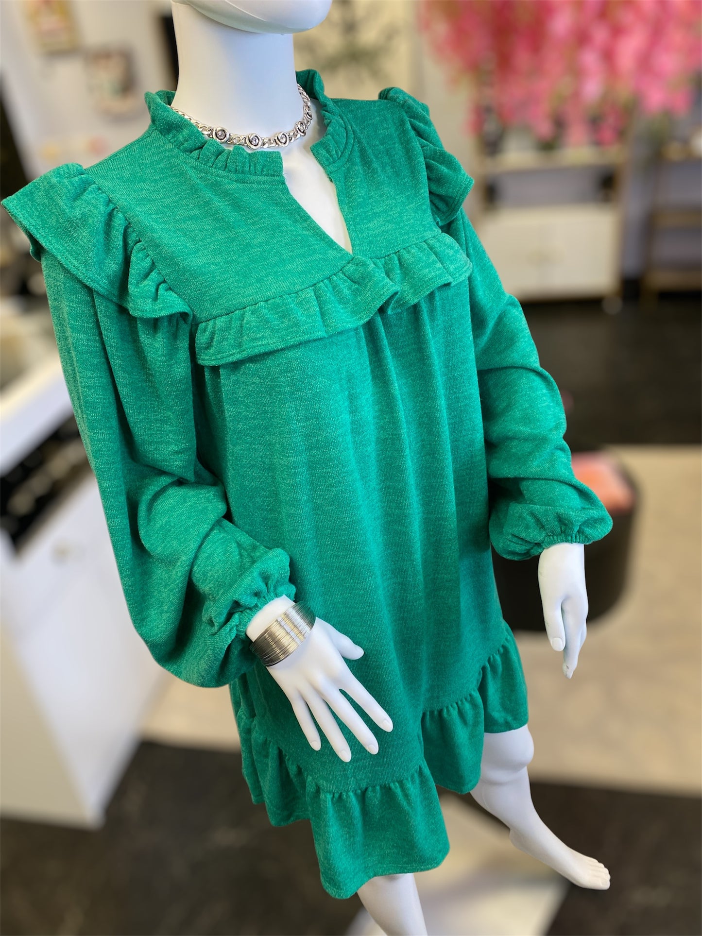 Green Sweater Dress