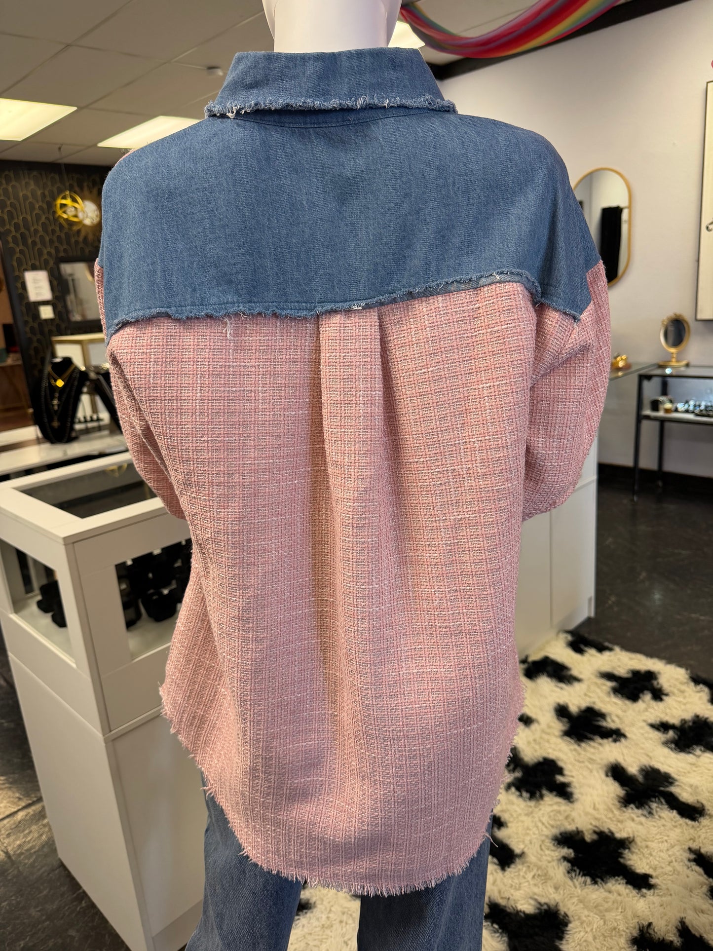 Tweed Button Up Jacket