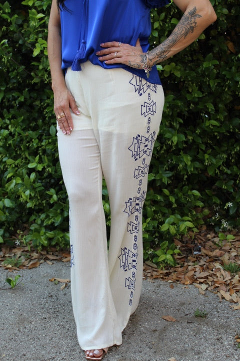 Navy Palazzo Pants