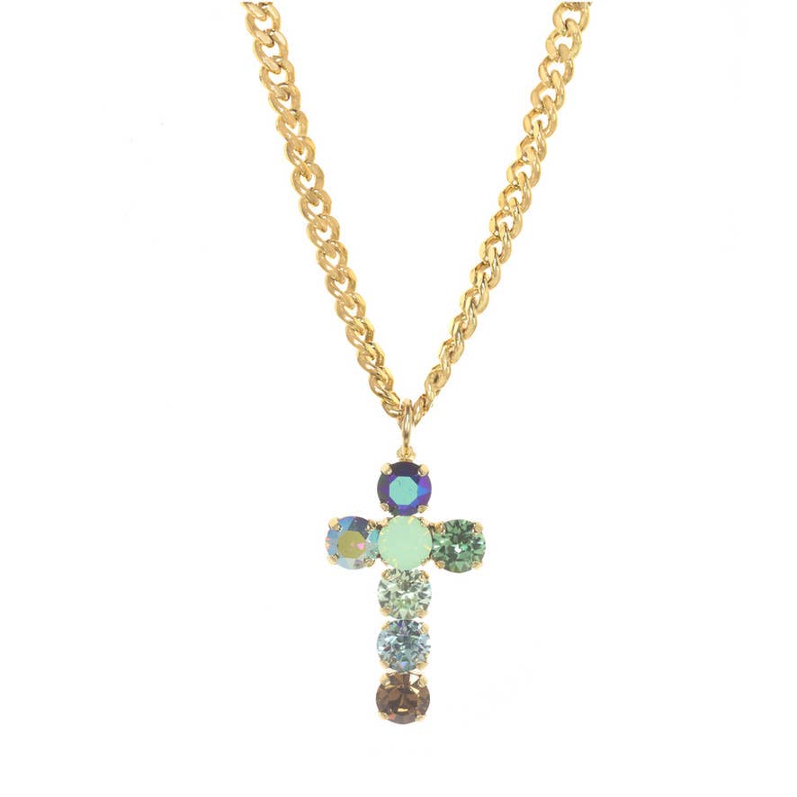 Cross Necklaces in ombre: Pink