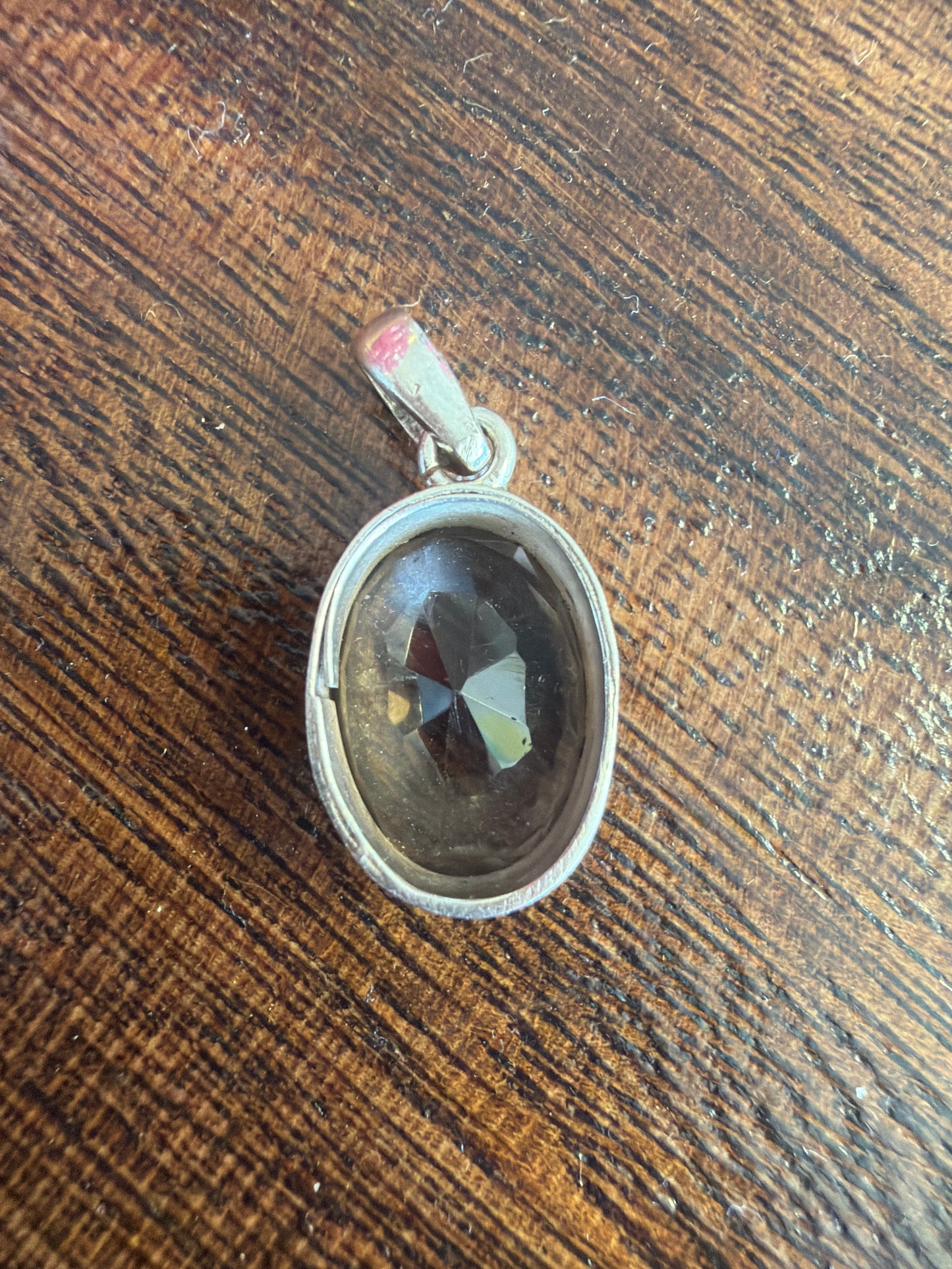 Sterling Silver Smokey Topaz Pendant