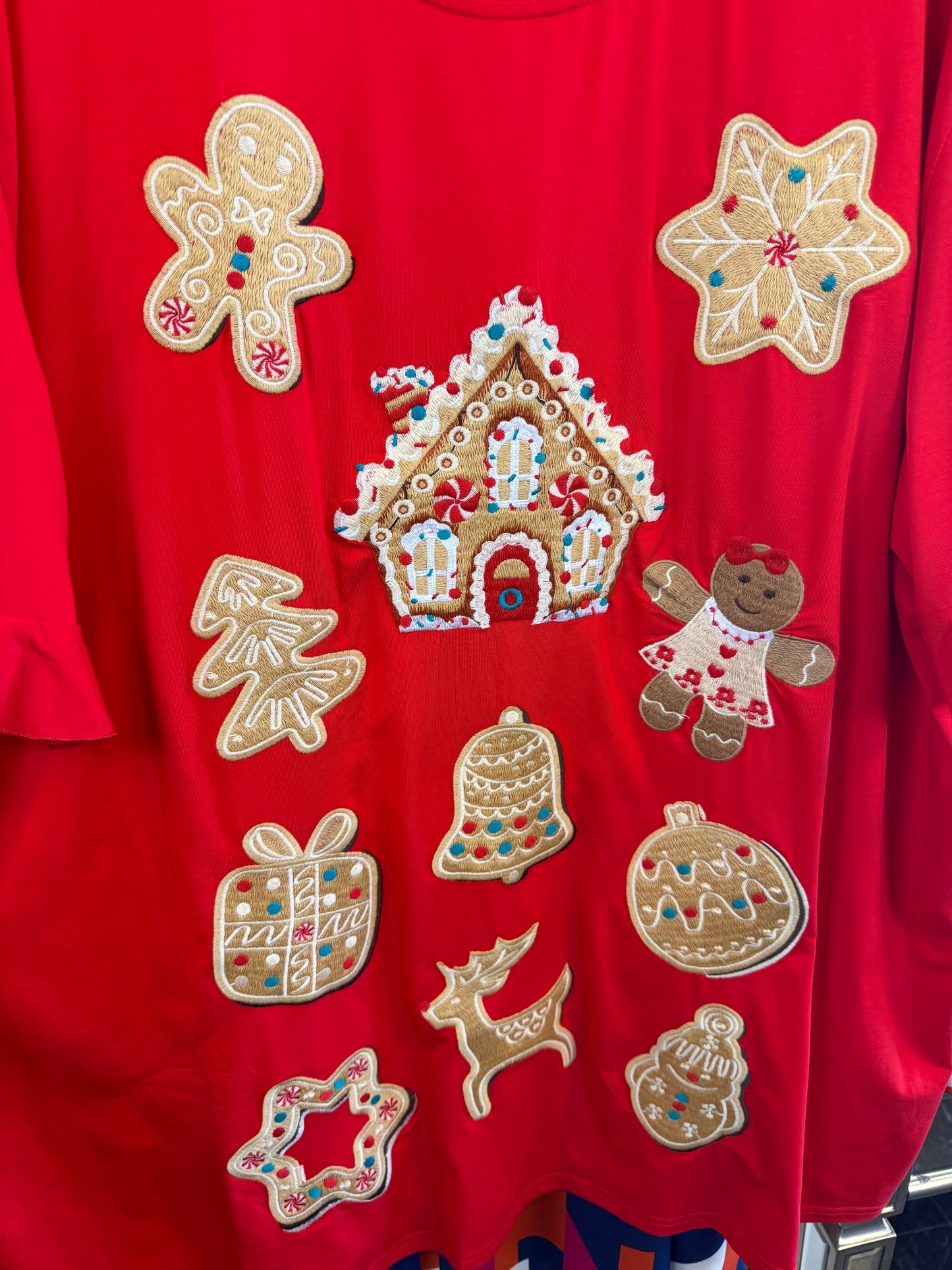 Holiday Red Premium Embroidery Shirt 3X