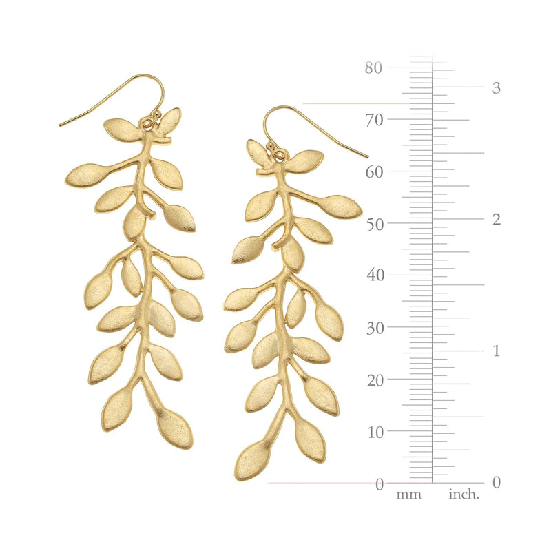 Susan Shaw Gold Vine Earrings