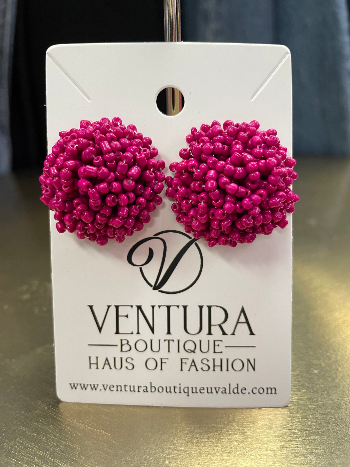 Beaded Post Stud Earrings
