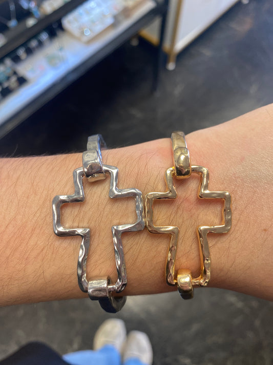 Cross Hook Cuff Bracelet