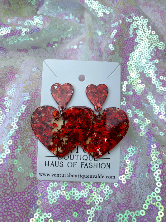 Be Mine Earrings Red