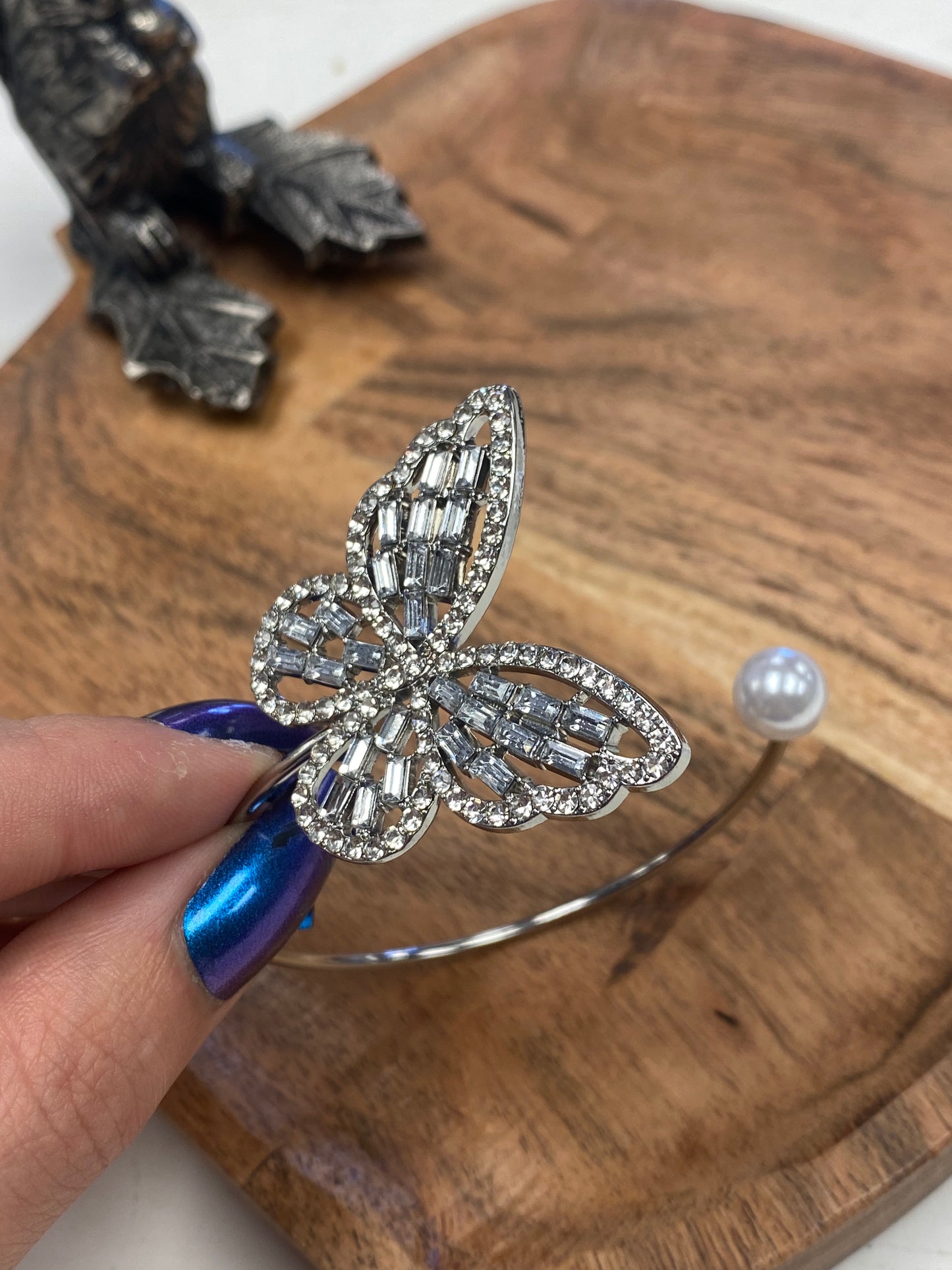 Silver Butterfly Cuff