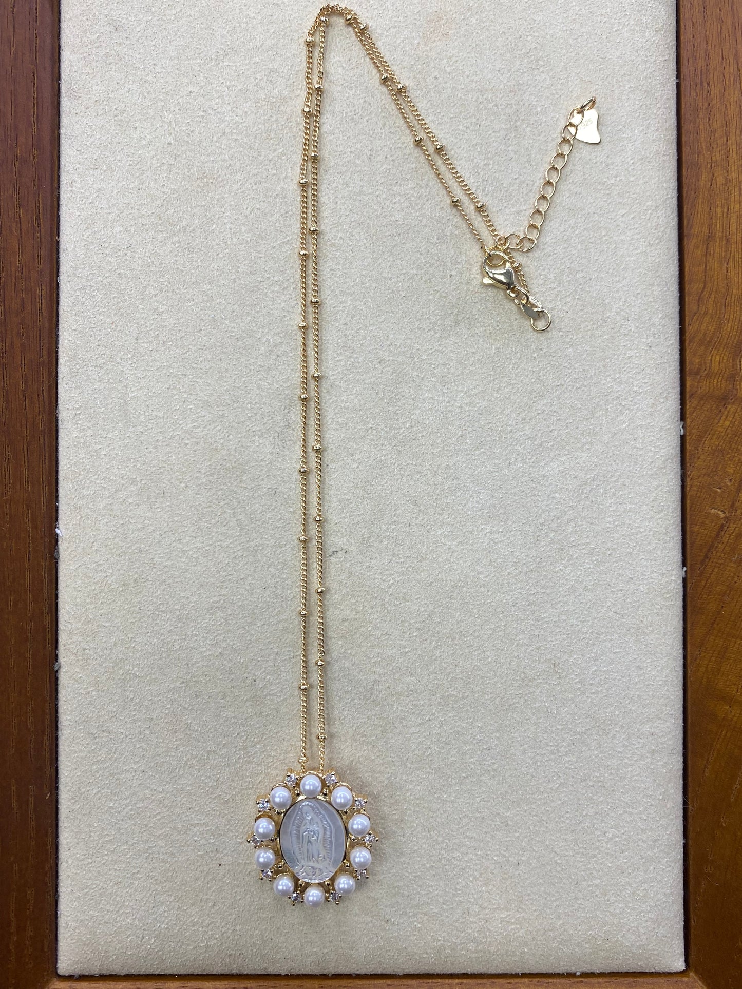 Pearl Mother Mary Necklace