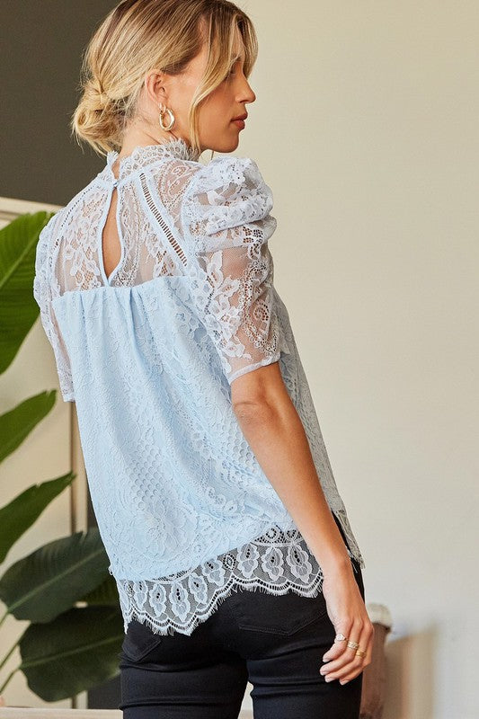 Puff lace top