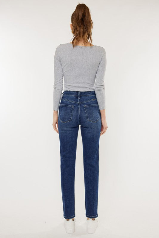 Kan Can HIGH RISE SLIM STRAIGHT JEANS