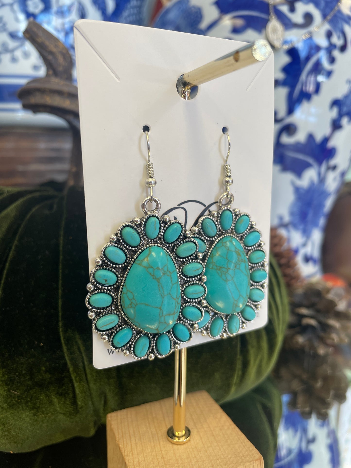 Slab Earrings Western Hook