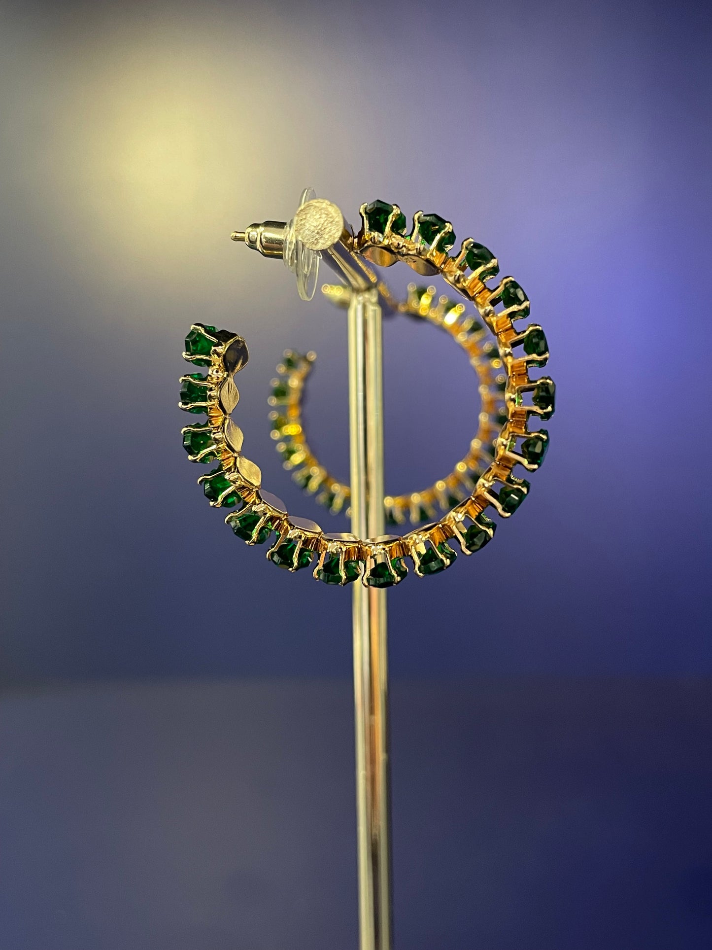 Emerald Gold Hoop